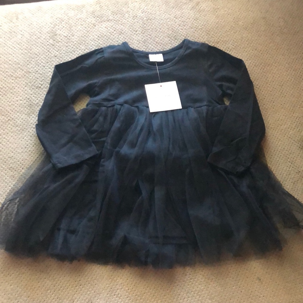 Girl’s Black Long Sleeved TuTu Dress